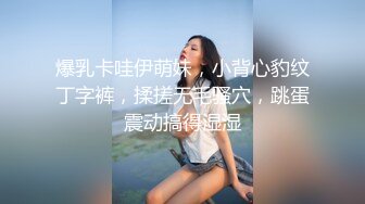 爆乳卡哇伊萌妹，小背心豹纹丁字裤，揉搓无毛骚穴，跳蛋震动搞得湿湿